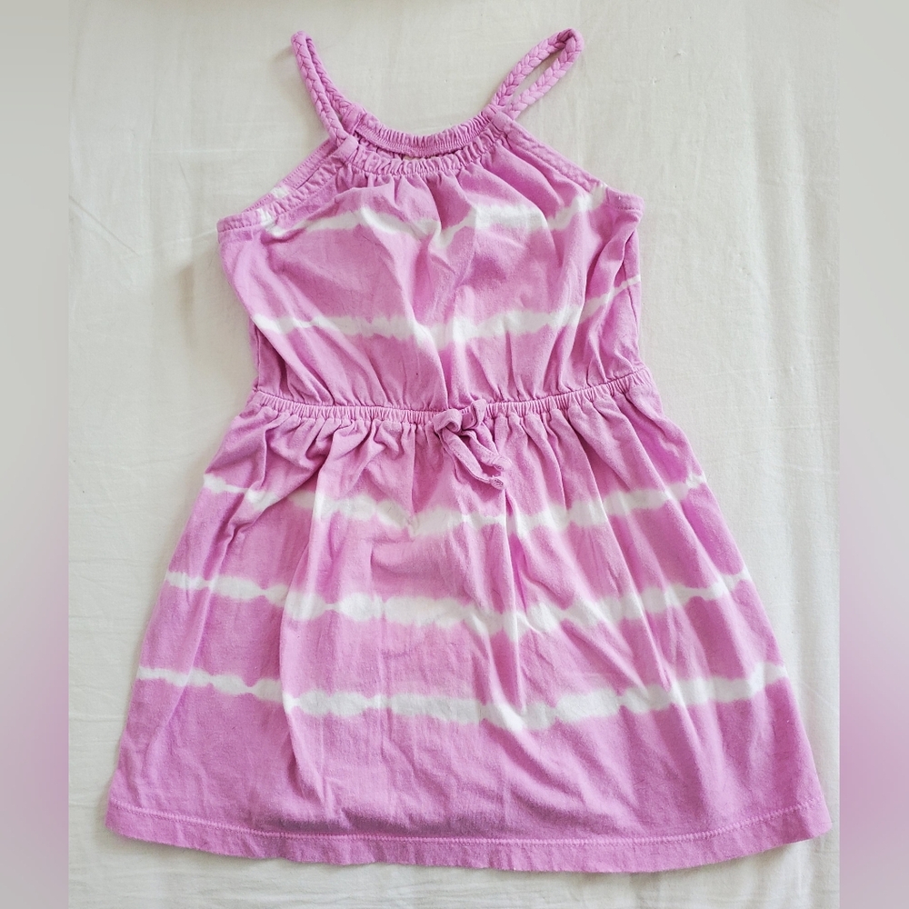 Oshkosh Purple Tiedye Braided Straps Cotton Dress Size 2T